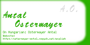 antal ostermayer business card